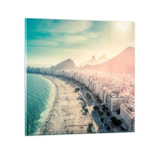 Schilderen op glas - Eeuwige vakantie in Rio - 30x30 cm