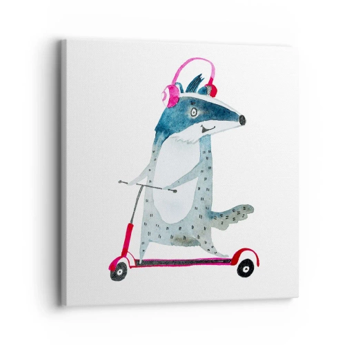 Schilderen op canvas - Badger vreugde - 30x30 cm
