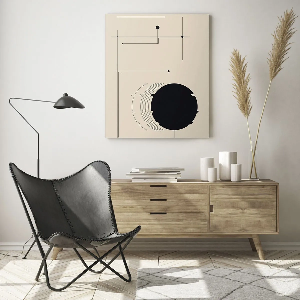 Schilderen op glas - Een flexibele en dynamische compositie - 50x70 cm