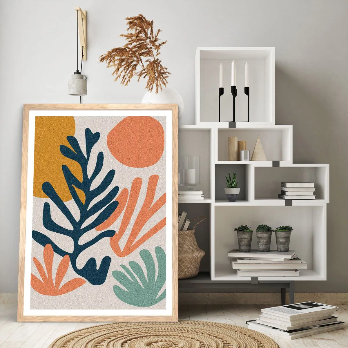 Een poster in een licht eiken lijst - Koraalzeeën - 30x40 cm