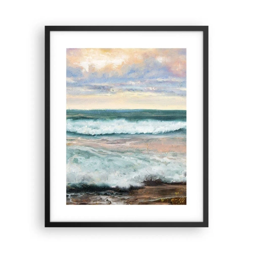 Poster in een zwarte lijst - Hier maak je je ziel glad - 40x50 cm