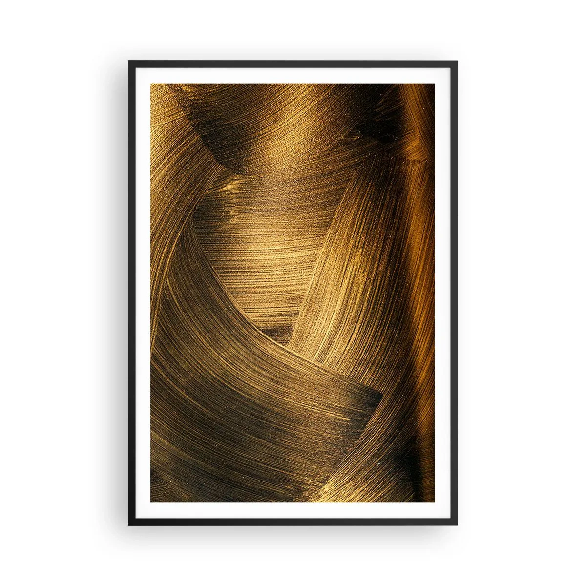 Poster in een zwarte lijst - In een gouden doolhof - 70x100 cm