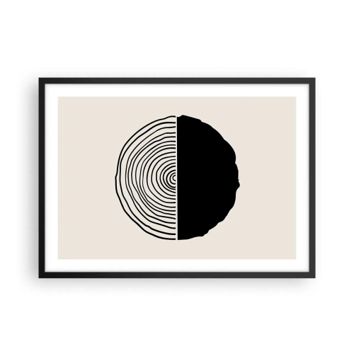 Poster in een zwarte lijst - Half om half - 70x50 cm