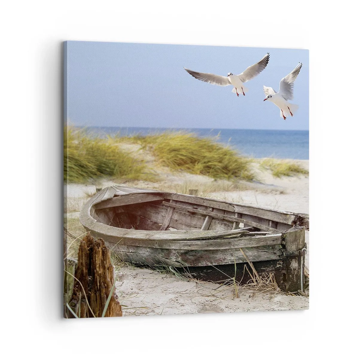 Schilderen op canvas - Badend in de wind - 60x60 cm