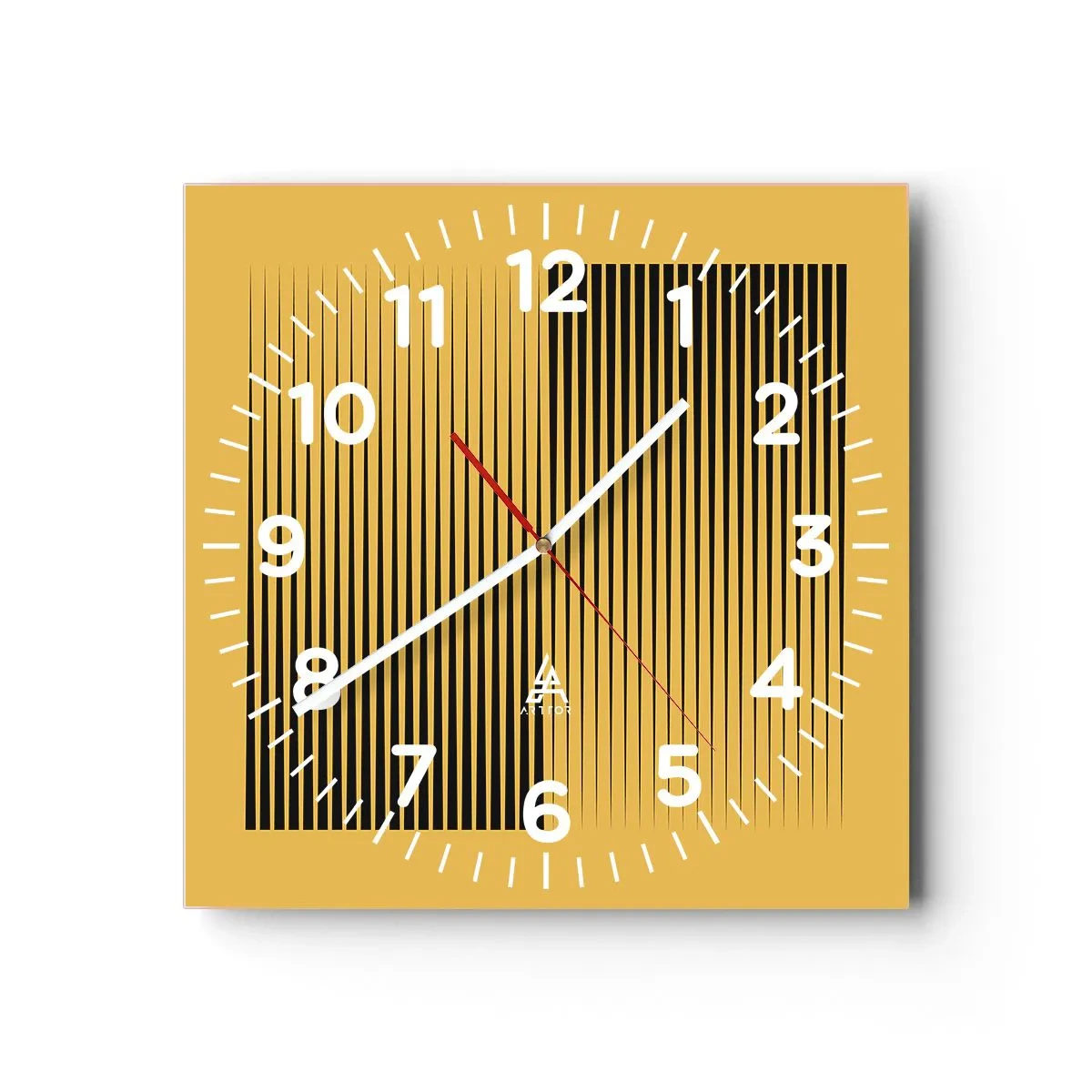 Wandklok - Klok - Vierkant van tegenpolen - 30x30 cm