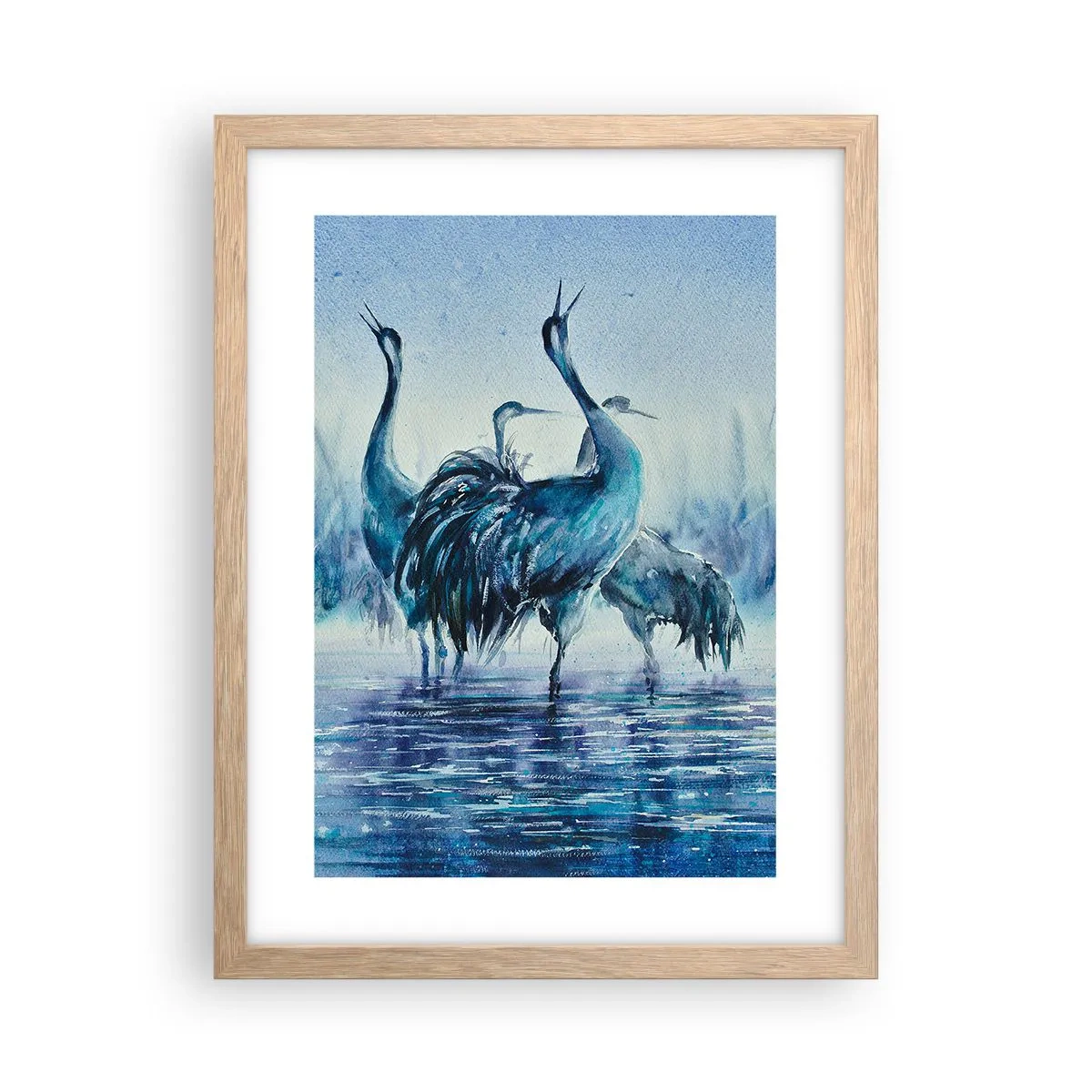 Een poster in een licht eiken lijst - Ochtendvergadering - 30x40 cm