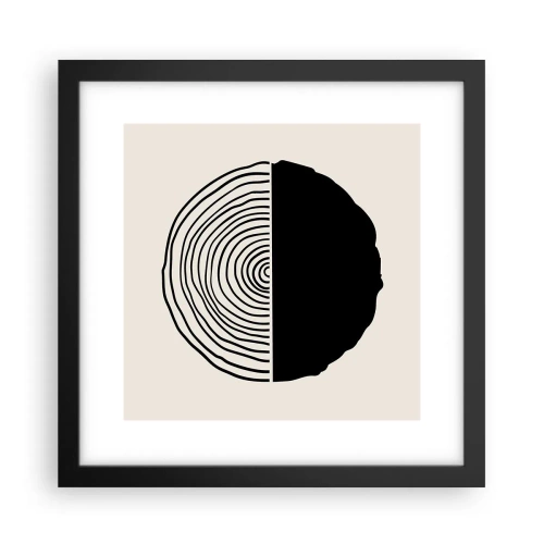 Poster in een zwarte lijst - Half om half - 30x30 cm