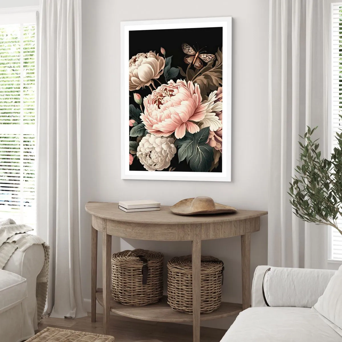 Poster in een witte lijst - In barokstijl - 70x100 cm