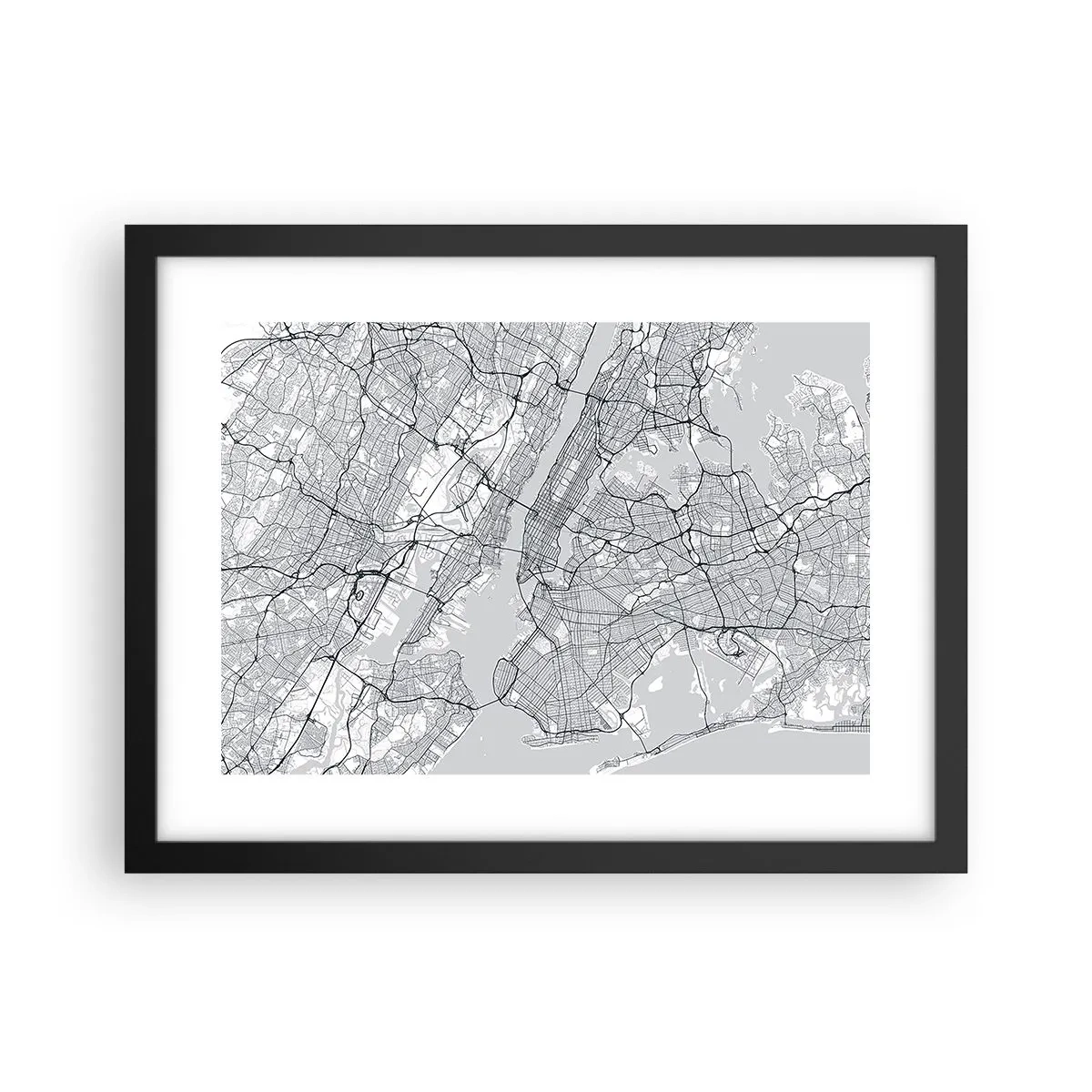 Poster in een zwarte lijst - De anatomie van een metropool - 40x30 cm