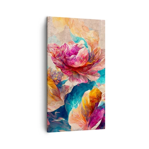 Schilderen op canvas - Kleurrijke pracht van het boeket - 45x80 cm