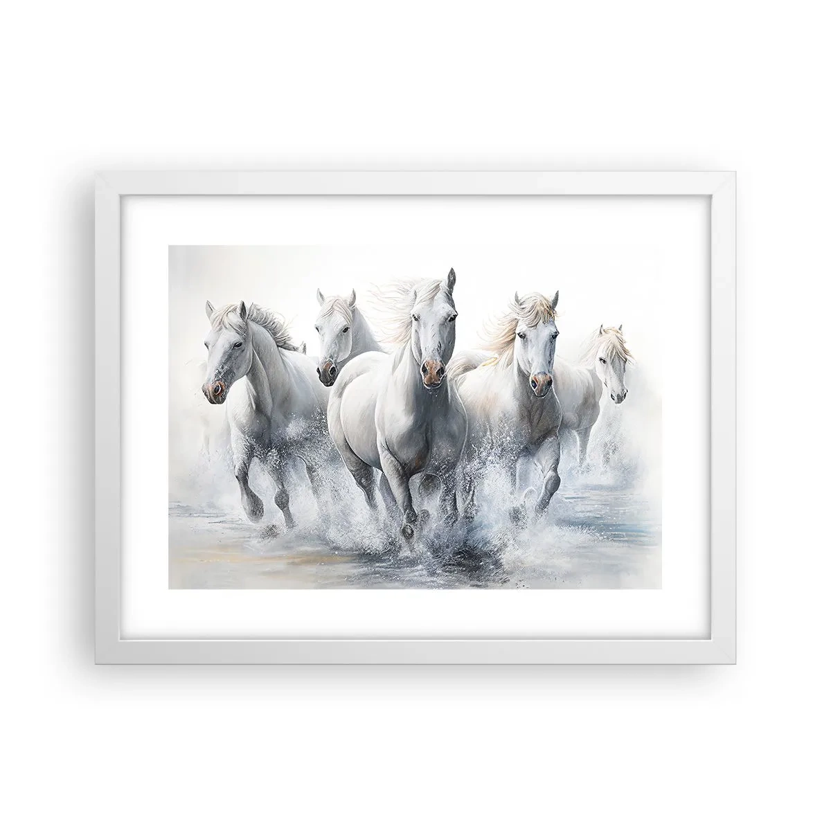 Poster in een witte lijst - Witte magie - 40x30 cm
