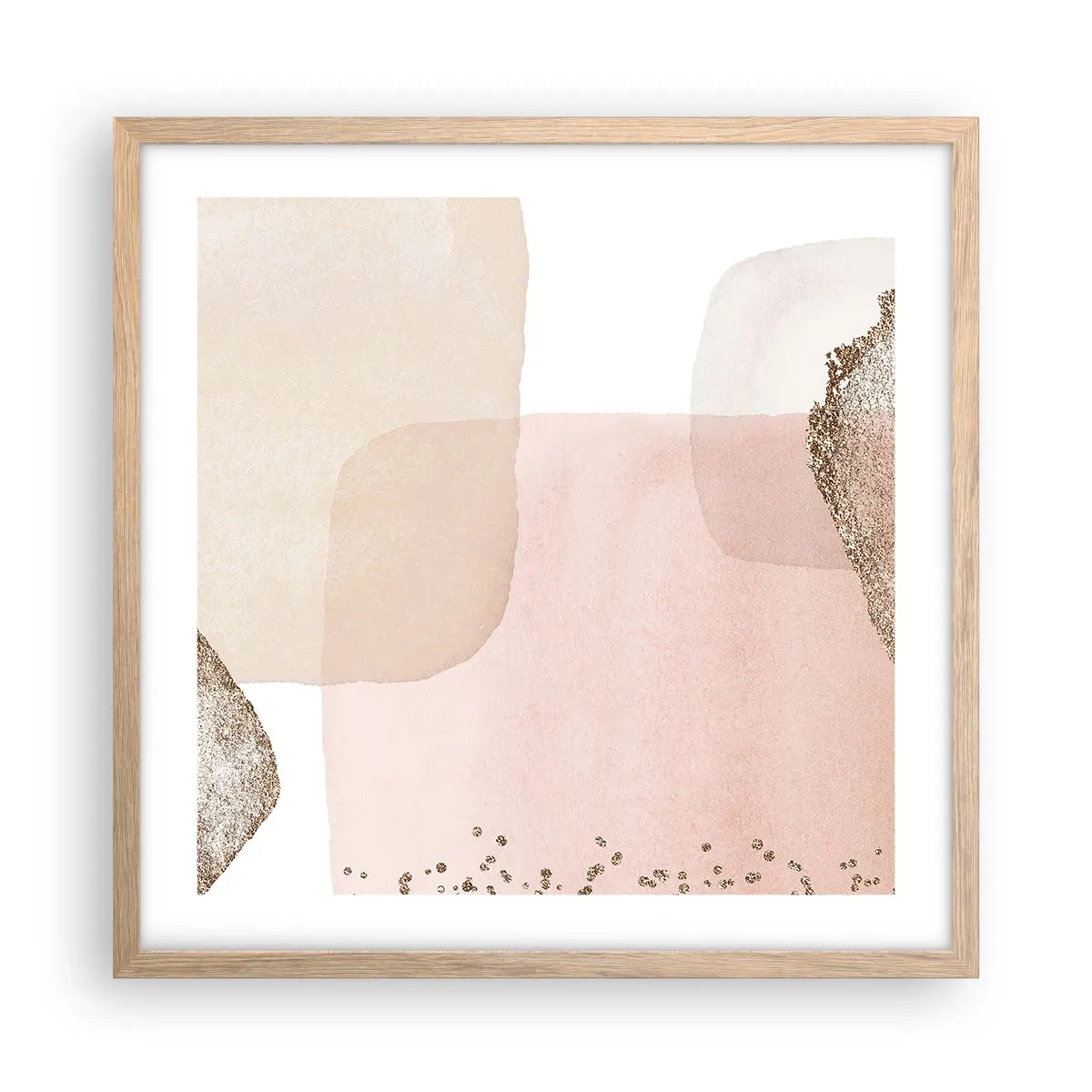 Een poster in een licht eiken lijst - Een blik door kleur - 50x50 cm