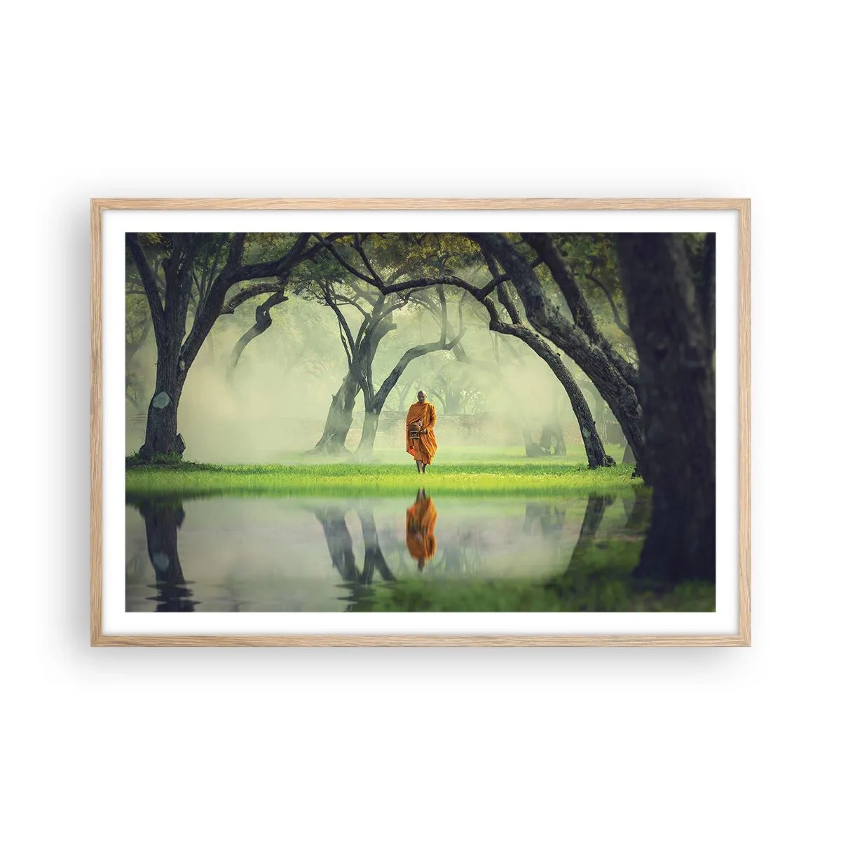 Een poster in een licht eiken lijst - Op weg naar verlichting - 91x61 cm