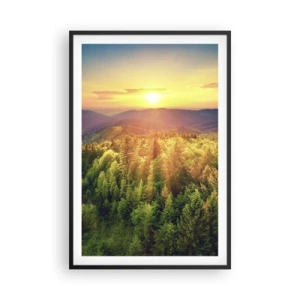 Poster in een zwarte lijst - Hoekpunten en topjes - 61x91 cm