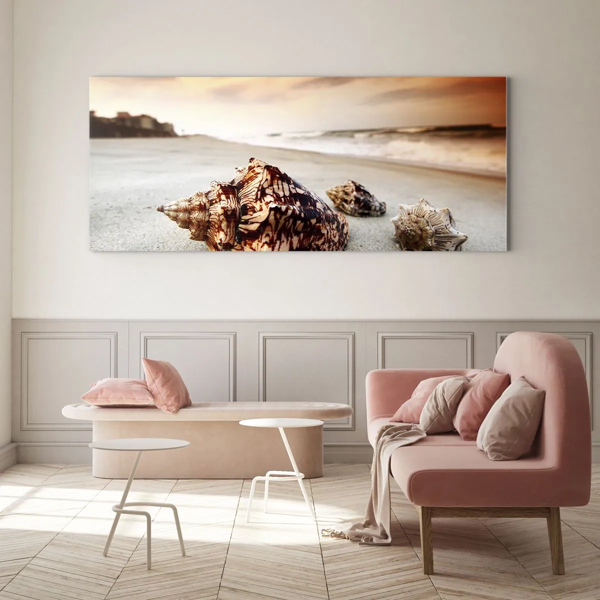 Schilderen op glas - Outcasts van golven - 100x40 cm