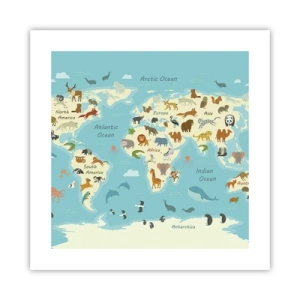 Poster - Goede buren - 40x40 cm