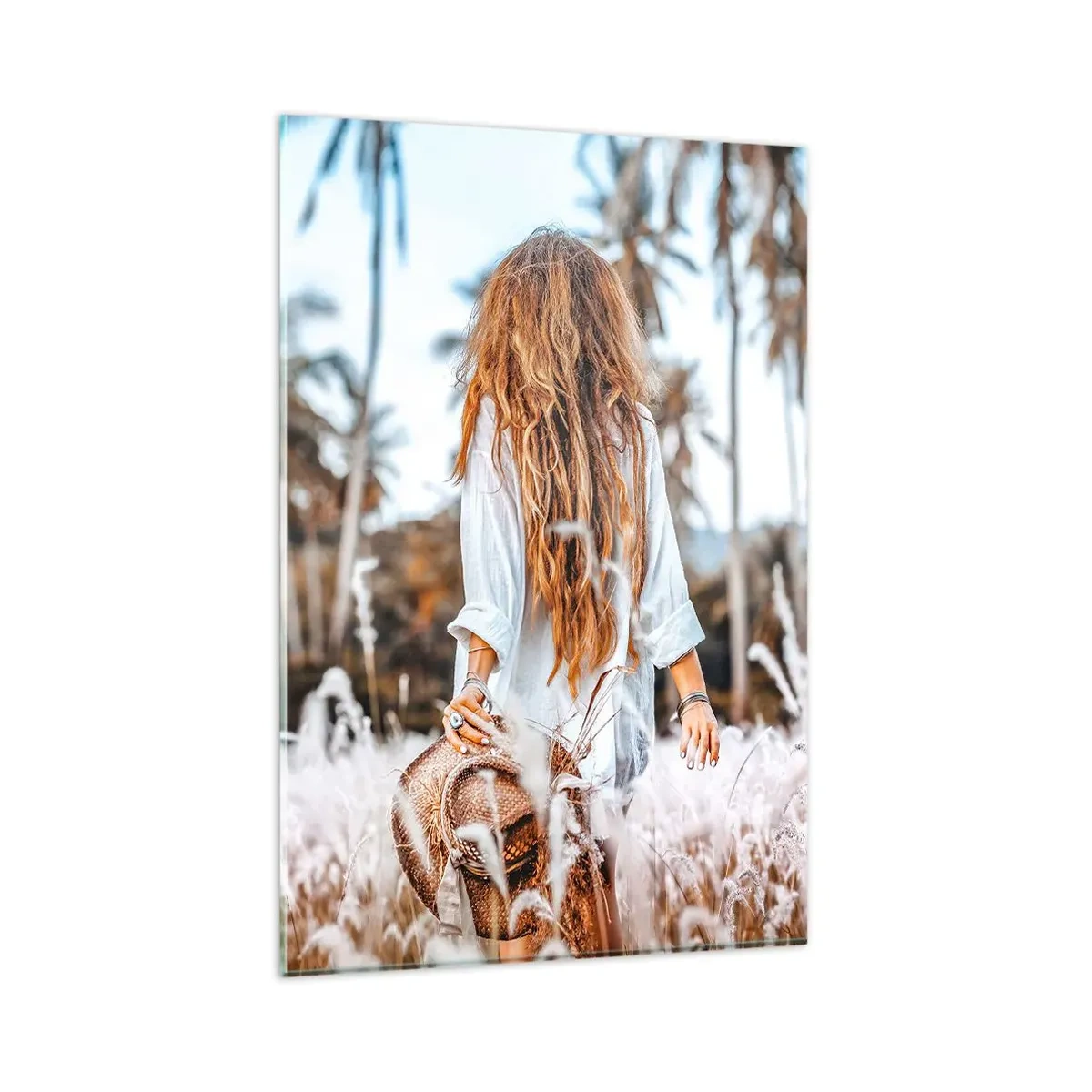 Schilderen op glas - Geboren uit graspluis - 80x120 cm