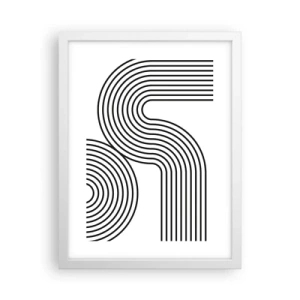 Poster in een witte lijst - In de bocht - 30x40 cm