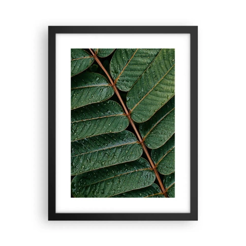Poster in een zwarte lijst - In een groen ritme - 30x40 cm