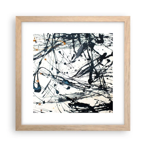 Een poster in een licht eiken lijst - Zin of geen zin? - 30x30 cm