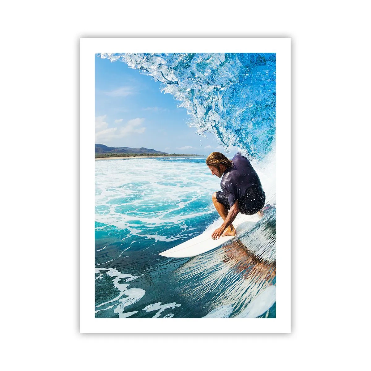 Poster - Dansend met de golven - 50x70 cm