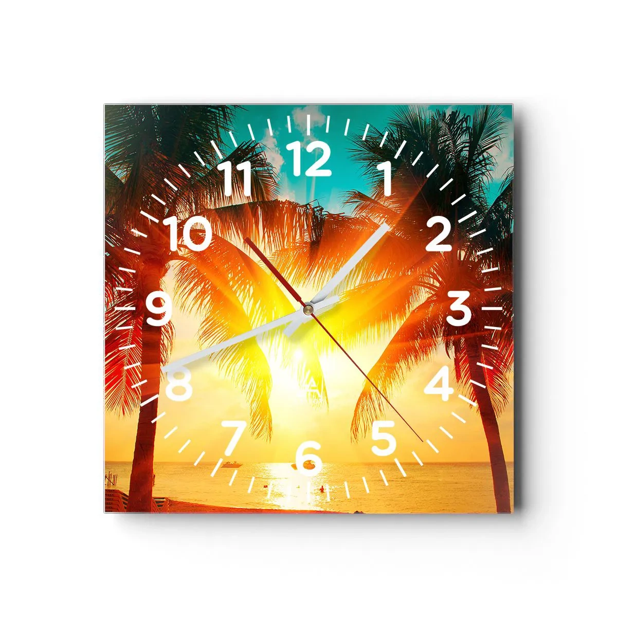 Wandklok - Klok - Exotisch koppel - 40x40 cm