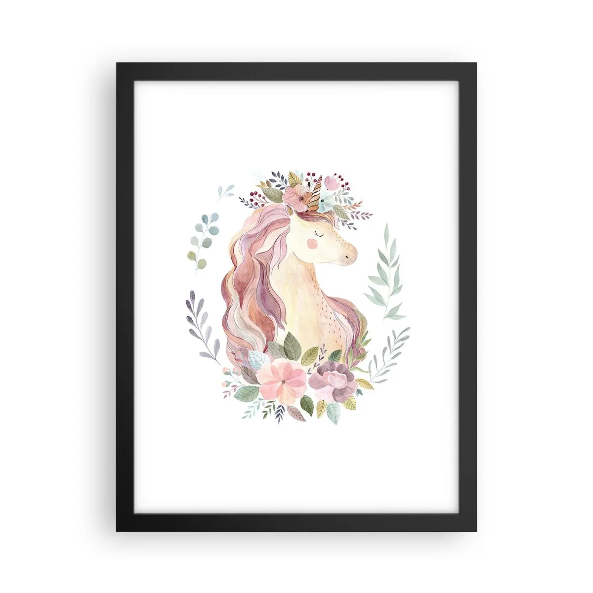 Poster in een zwarte lijst - Een uitnodiging in de wereld van sprookjes - 30x40 cm