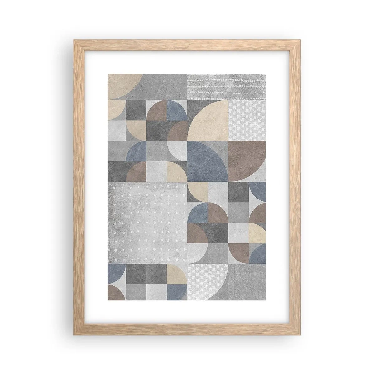 Een poster in een licht eiken lijst - Keramische fantasie - 30x40 cm