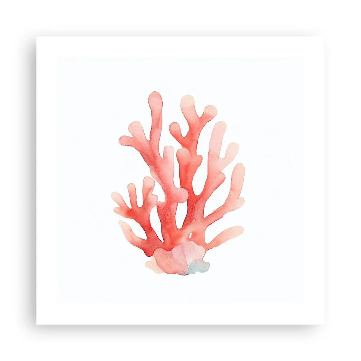 Poster - Koraalkleurig koraal - 50x50 cm