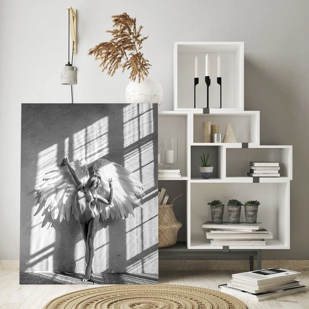 Schilderen op glas - Recht uit de hemel - 80x120 cm