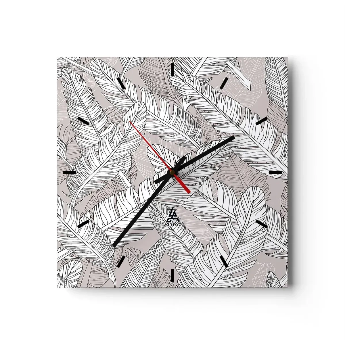 Wandklok - Klok - Een verenwerveling - 30x30 cm