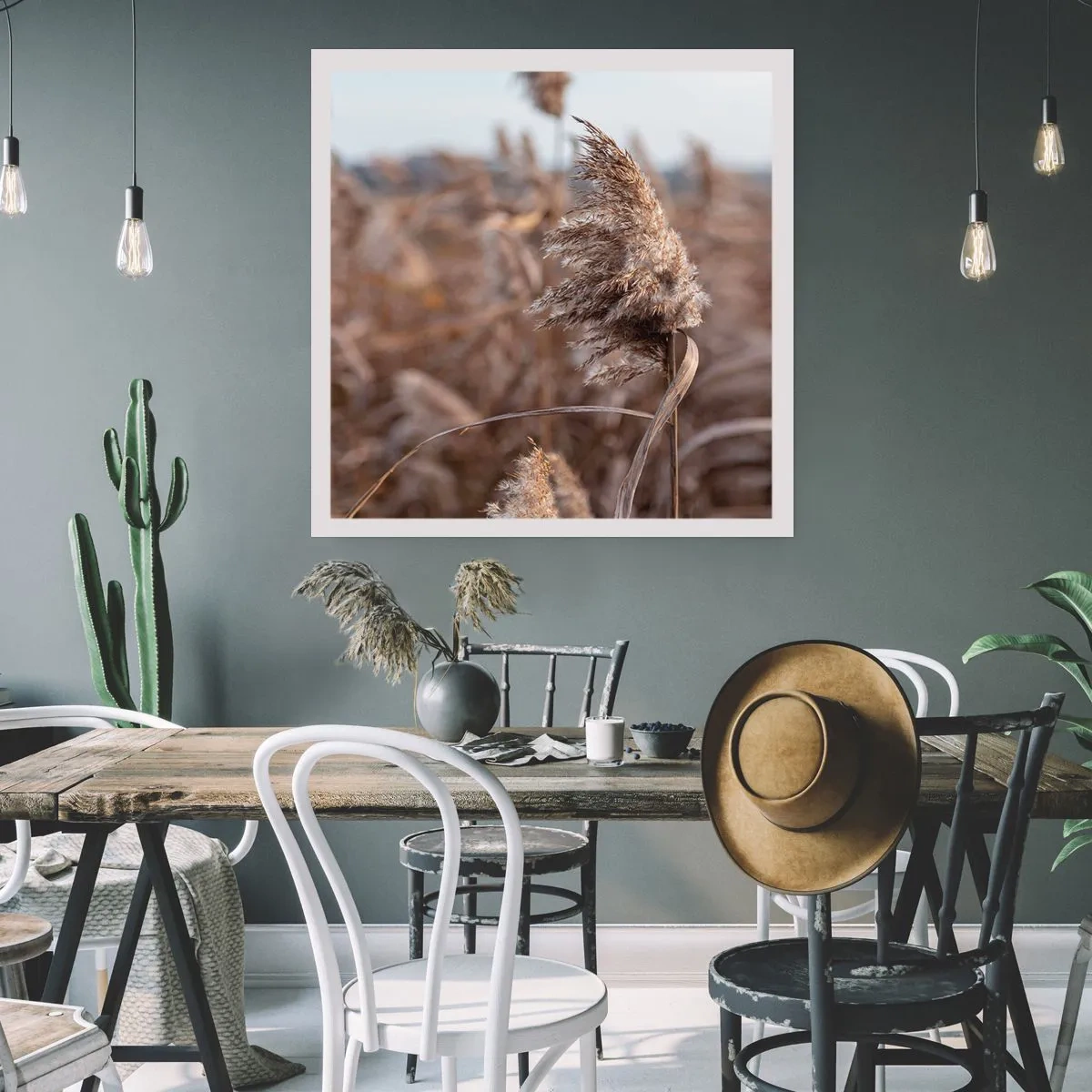 Poster - Tijd om met de wind mee te gaan - 30x30 cm