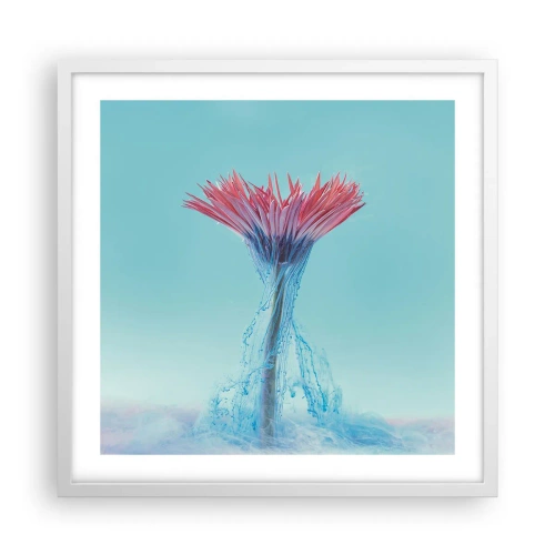 Poster in een witte lijst - In een verkwikkende omhelzing - 50x50 cm