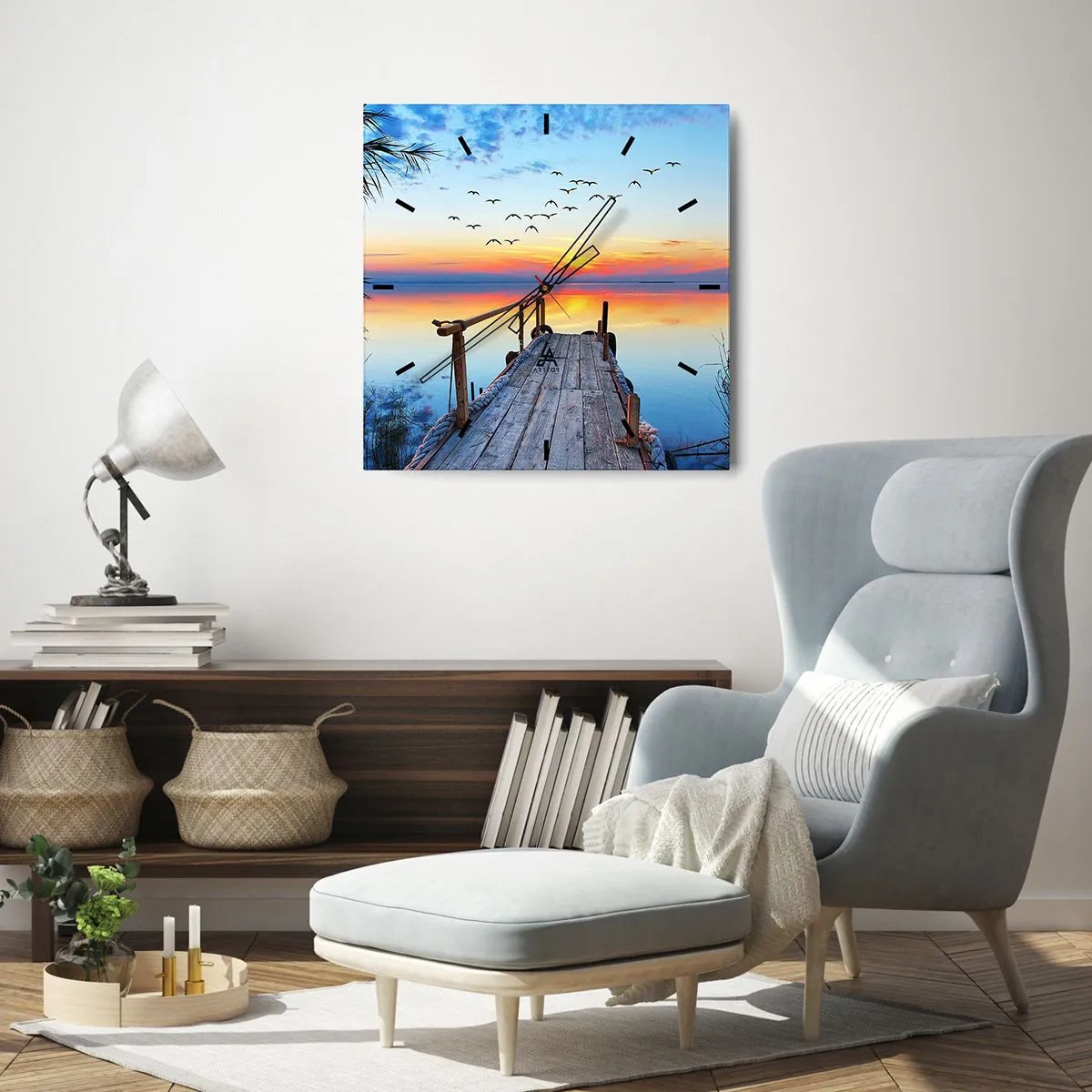 Wandklok - Klok - Het is tijd om terug te gaan... - 30x30 cm