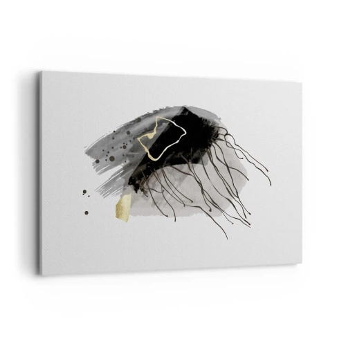 Schilderen op canvas - In zwart en goud - 120x80 cm