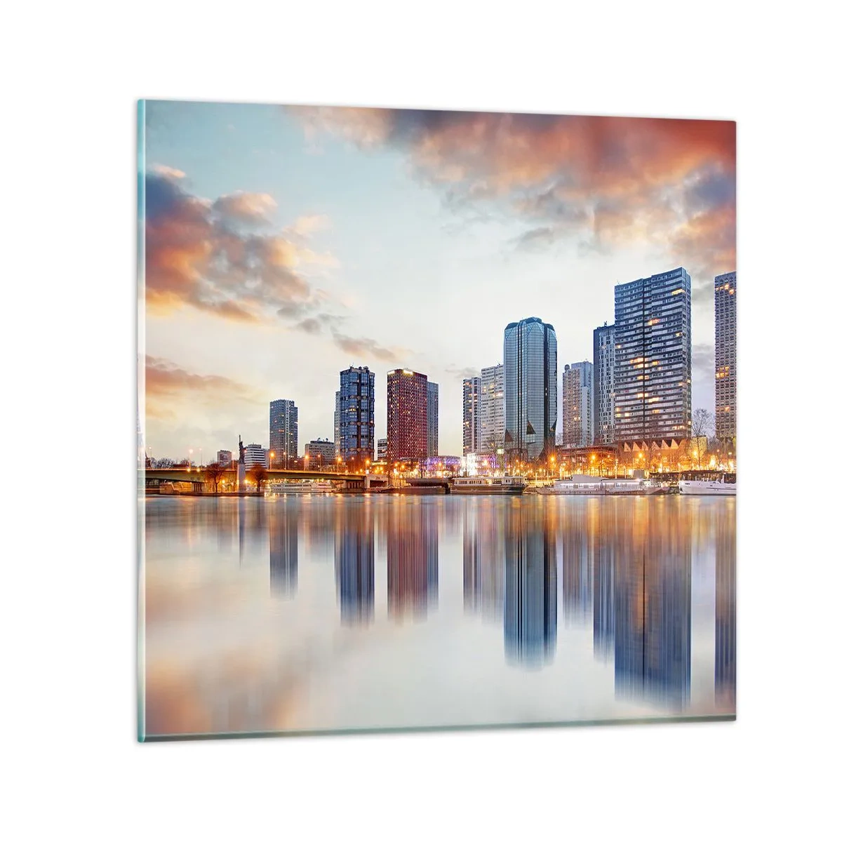 Schilderen op glas - De monumentale rust van Parijs - 50x50 cm