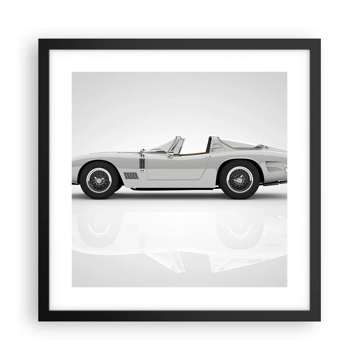 Poster in een zwarte lijst - Belofte van plezier - 40x40 cm