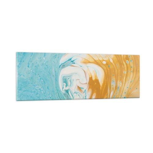 Schilderen op glas - Pastel werveling - 90x30 cm