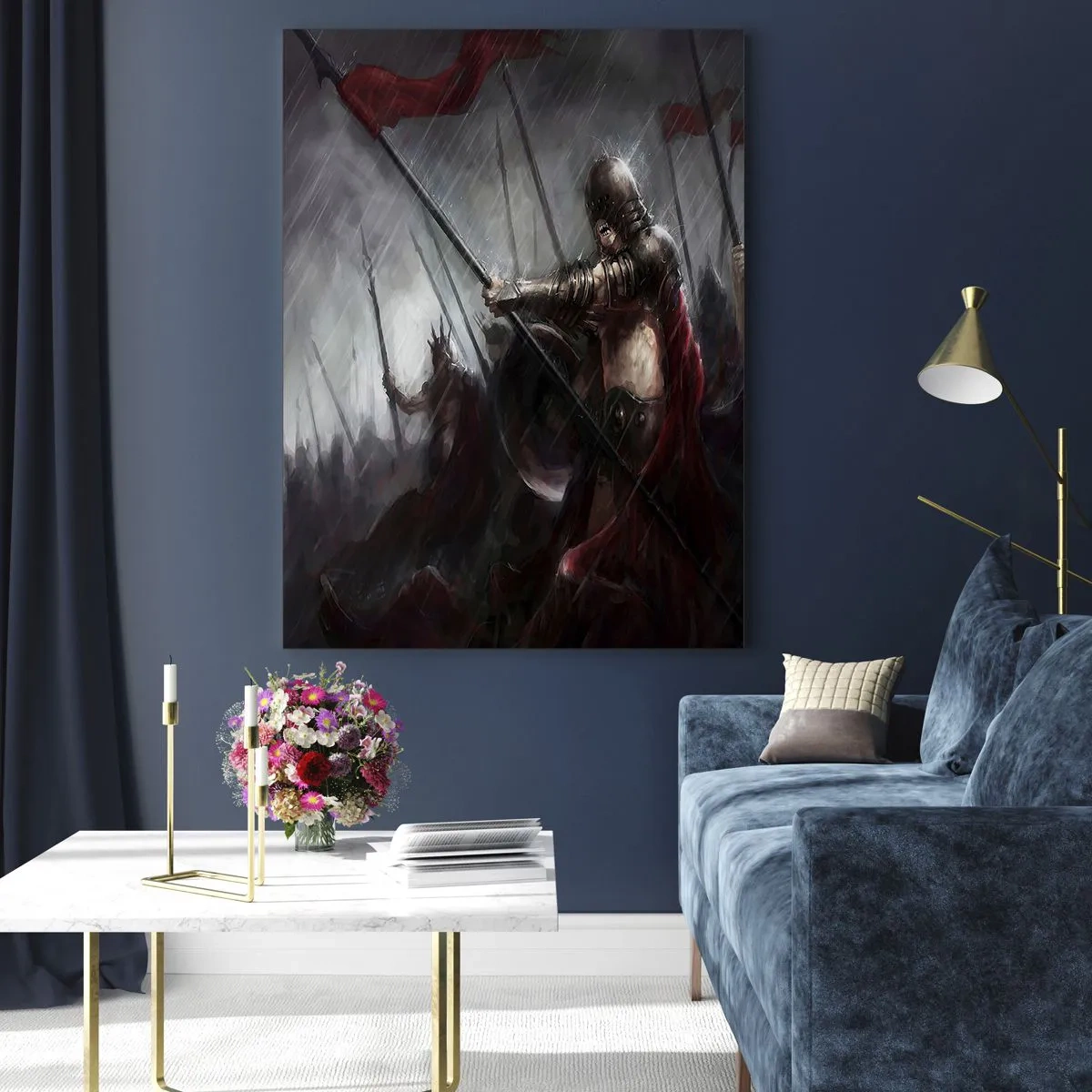 Schilderen op glas - Voorbijganger, vertel Sparta... - 80x120 cm