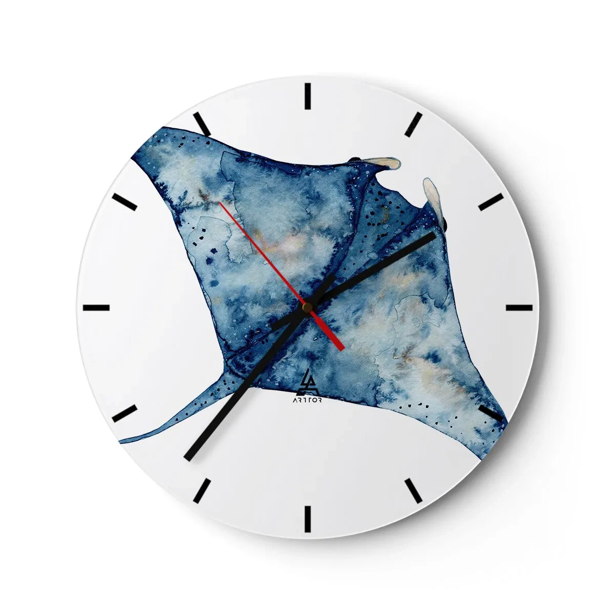 Wandklok - Klok - Leven in blauw - 40x40 cm