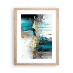 Een poster in een licht eiken lijst - Alles vloeit - 30x40 cm