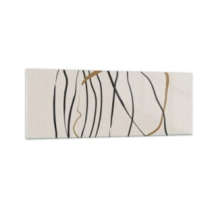 Schilderen op glas - Compositie – loopdans - 140x50 cm