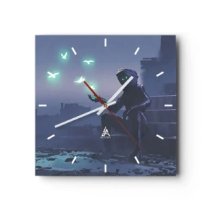 Wandklok - Klok - Het leven komt terug - 40x40 cm