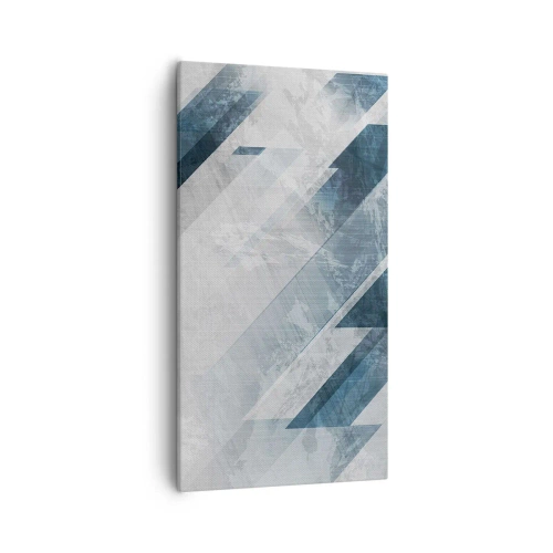 Schilderen op canvas - Ruimtelijke compositie - grijze beweging - 55x100 cm