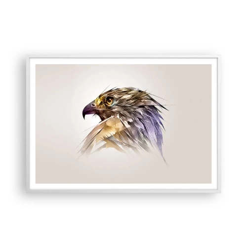 Poster in een witte lijst - Portret van een krijger - 100x70 cm