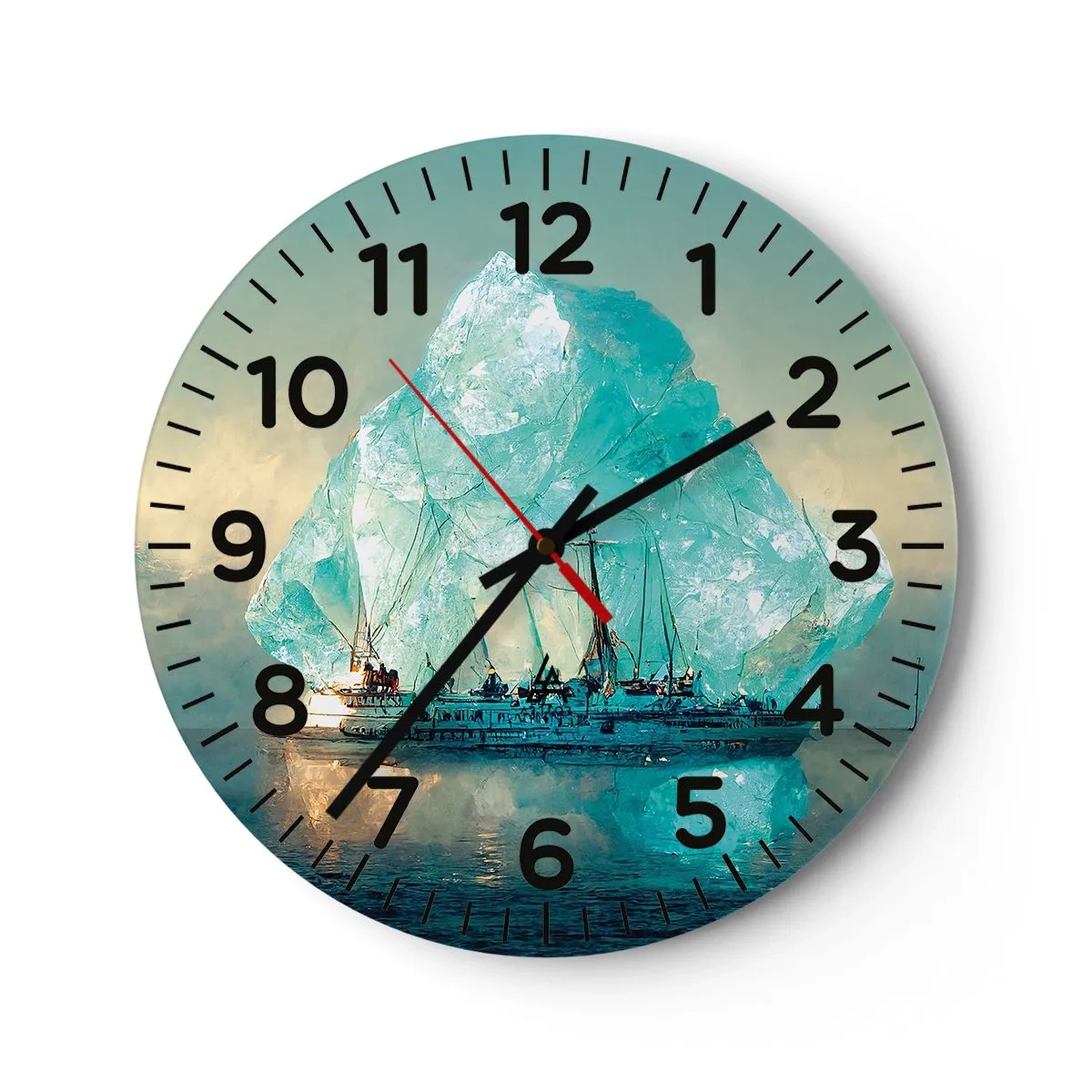 Wandklok - Klok - Arctische diamant - 40x40 cm