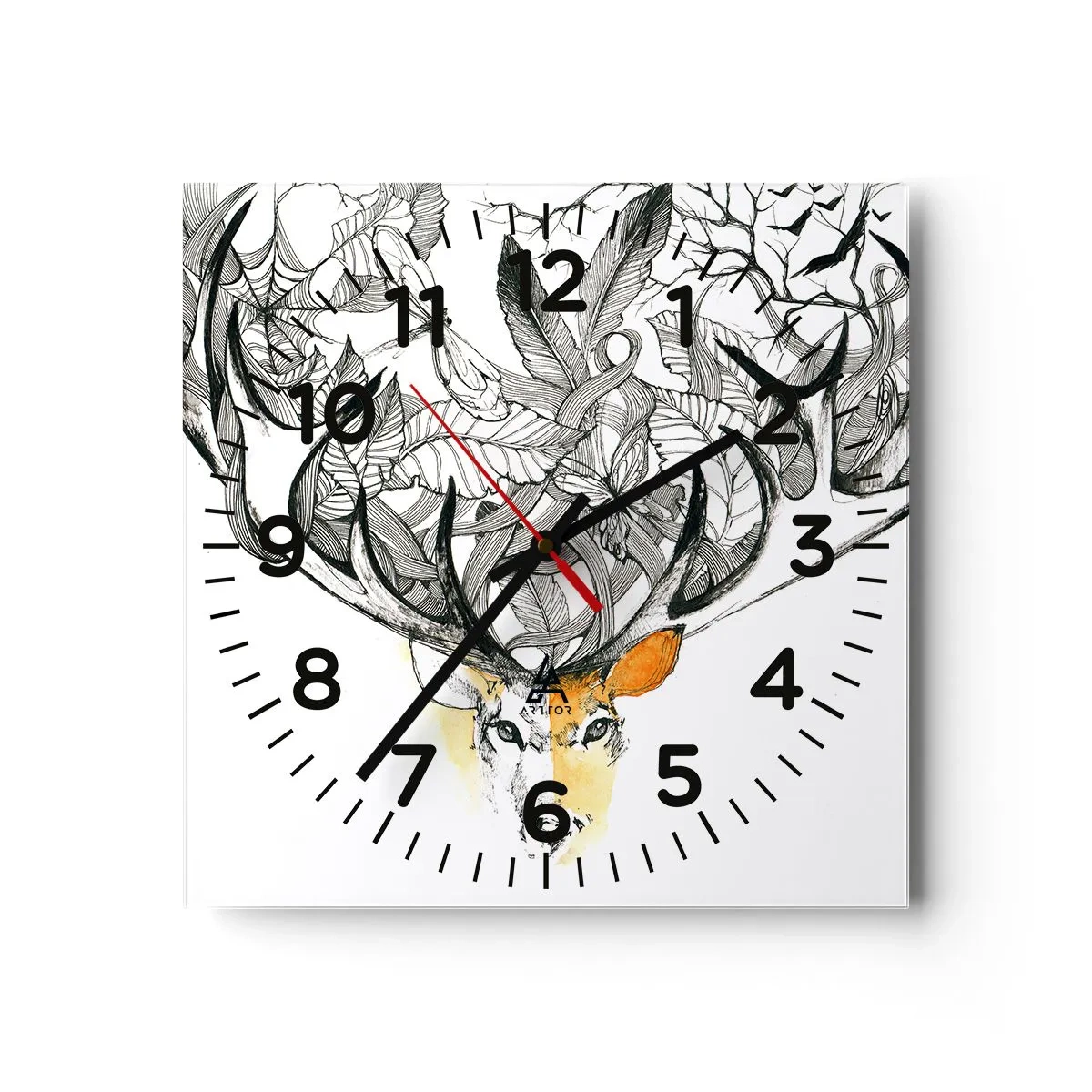 Wandklok - Klok - Hoorns van overvloed - 40x40 cm