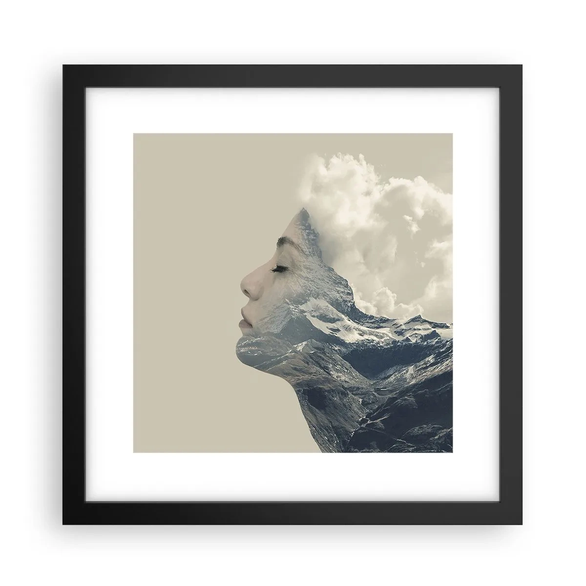 Poster in een zwarte lijst - De schoonheid van de elementen - 30x30 cm