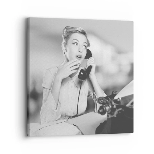 Schilderen op canvas - Hallo, het zijn de jaren 50. - 30x30 cm