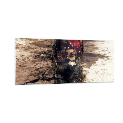 Schilderen op glas - Op zijn zachtst gezegd verontrustend - 100x40 cm